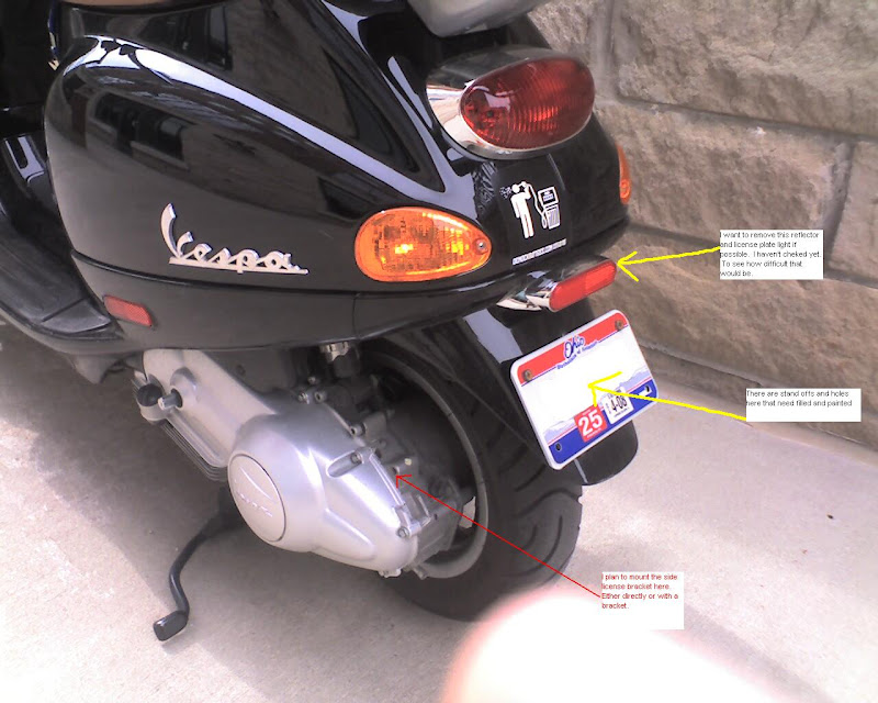Modern Vespa Side License Plate Mod on ET4?